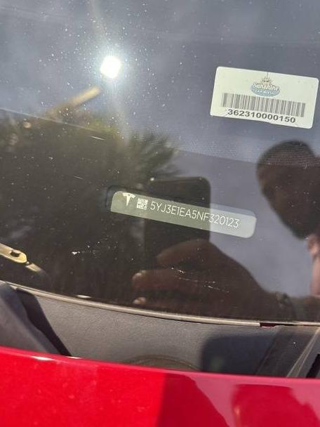 TESLA MODEL 3 2022 5YJ3E1EA5NF320123 image